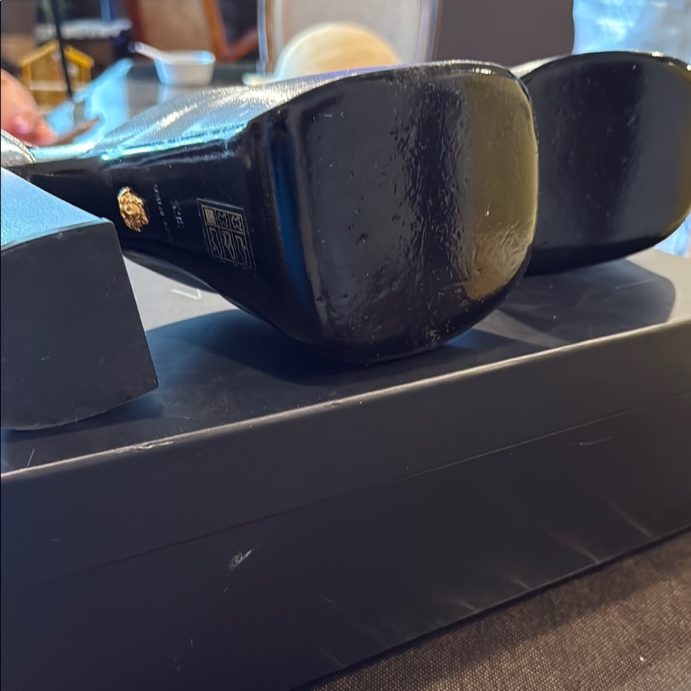 Authentic Versace Metallic Silver Platform Sandals - image 5